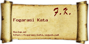 Fogarasi Kata névjegykártya